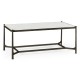 Antique Mirror & Bronze Rectangular Coffee Table