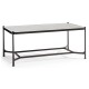 Églomisé & Bronze Iron Rectangular Coffee Table