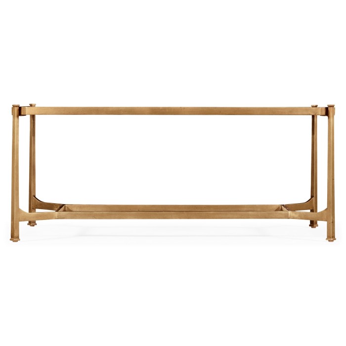 Antique Mirror & Gilded Rectangular Coffee Table