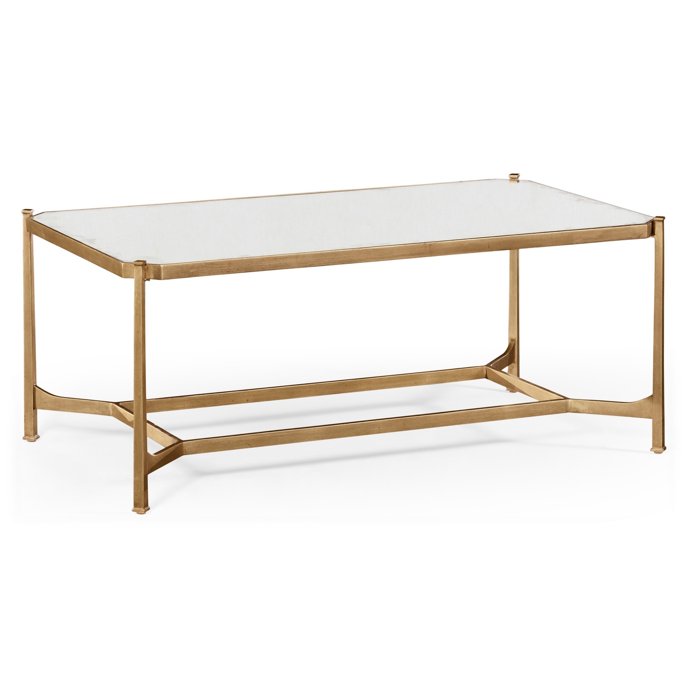 Antique Mirror & Gilded Rectangular Coffee Table