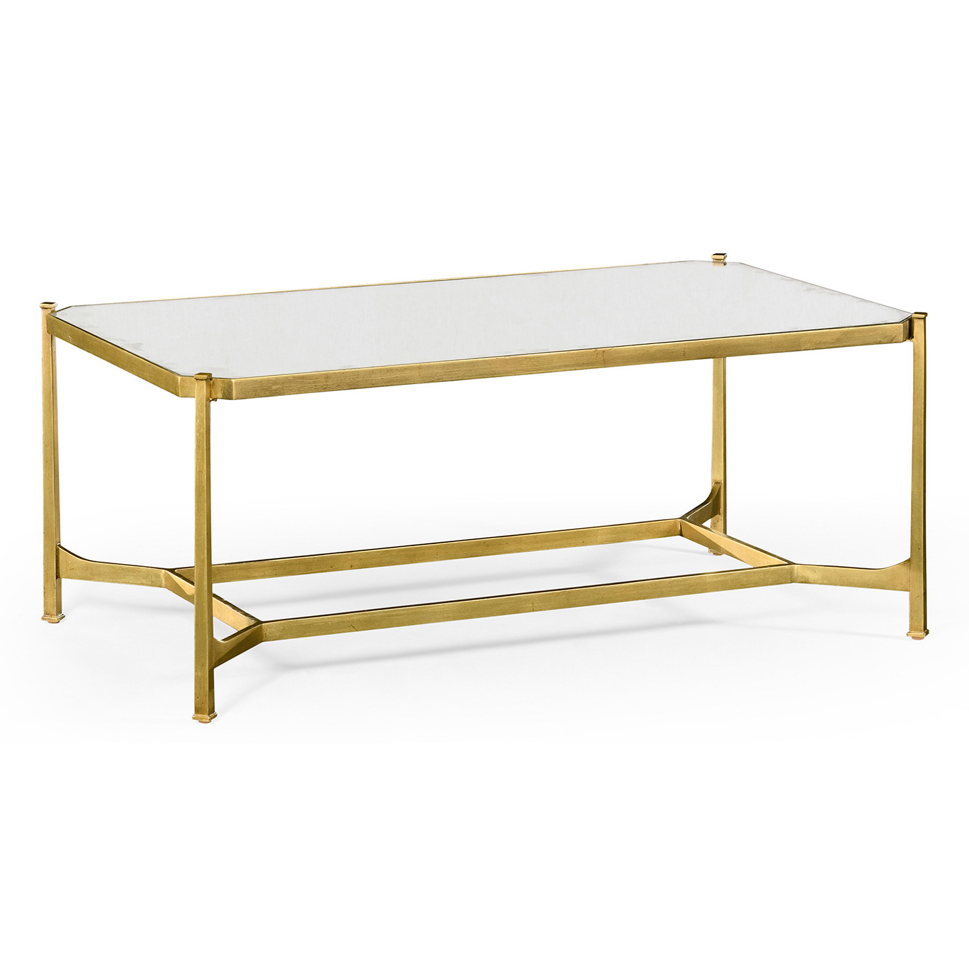 Antique Mirror & Gilded Rectangular Coffee Table
