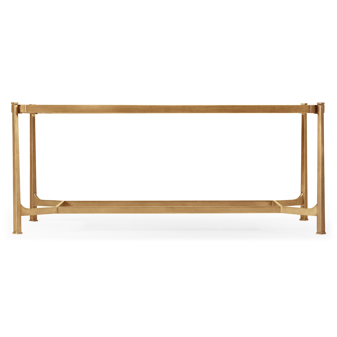Églomisé & Gilded Iron Rectangular Coffee Table