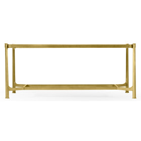 Églomisé & Gilded Iron Rectangular Coffee Table