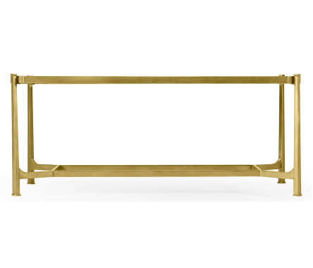 Églomisé & Gilded Iron Rectangular Coffee Table