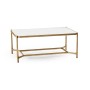 Églomisé & Gilded Iron Rectangular Coffee Table