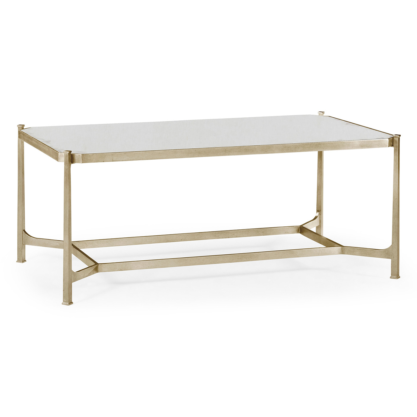 Antique Mirror & Silver Rectangular Coffee Table