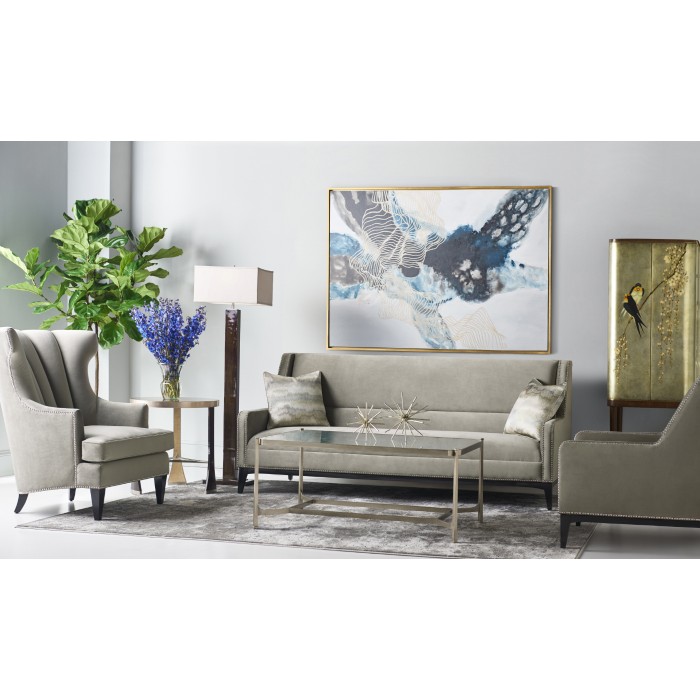 Antique Mirror & Silver Rectangular Coffee Table