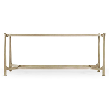 Églomisé & Silver Iron Rectangular Coffee Table