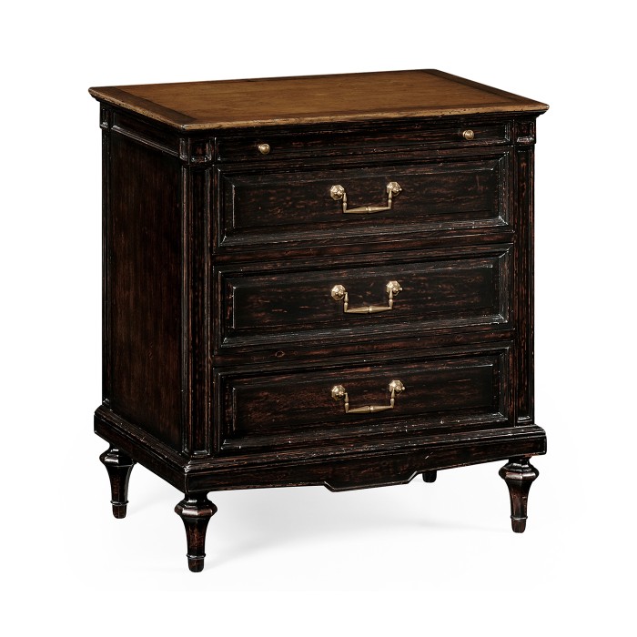 Directoire style bedside chest (Walnut)