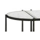 Églomisé & Bronze Iron Bunching Tables