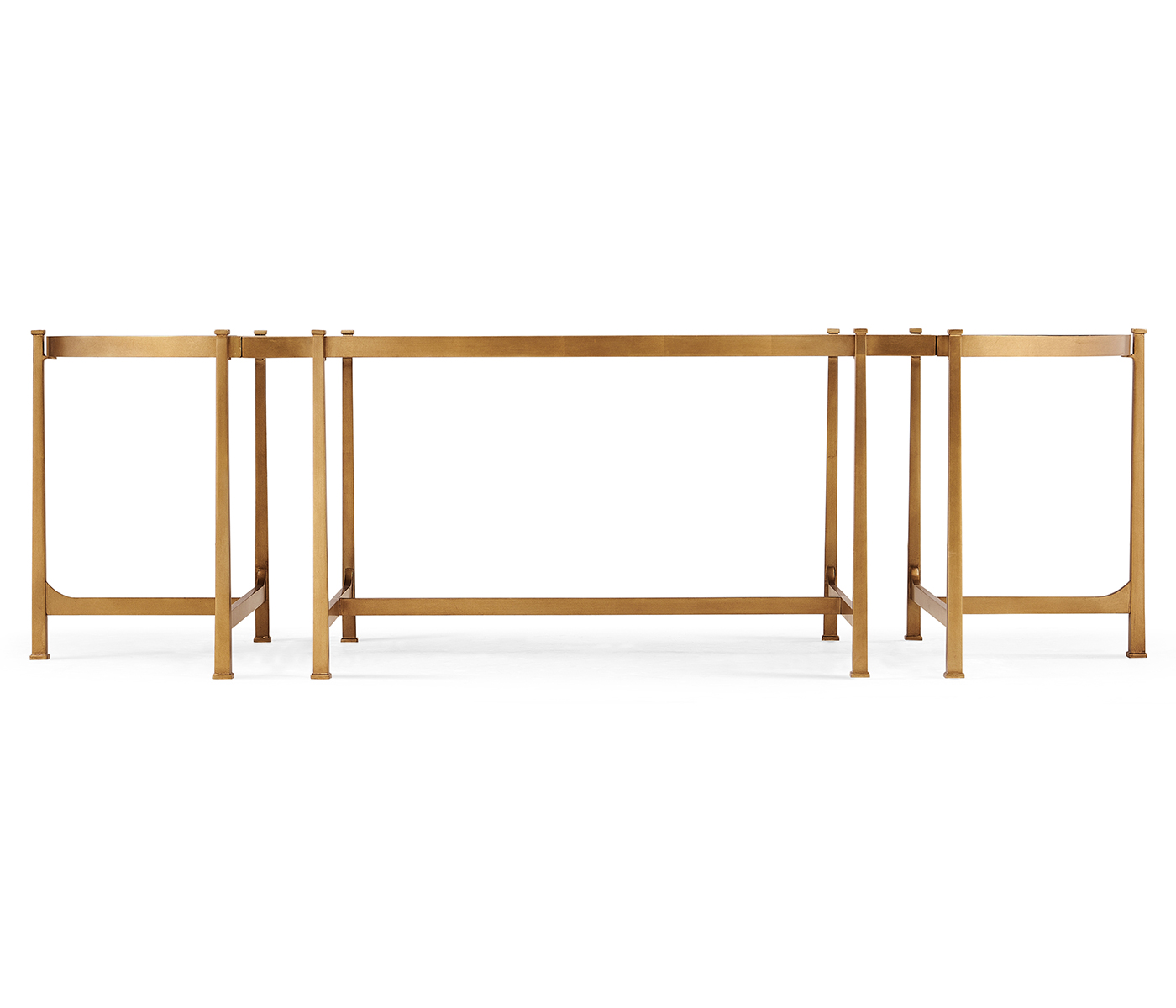 Églomisé & Gilded Iron Bunching Tables