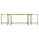Églomisé & Gilded Iron Bunching Tables
