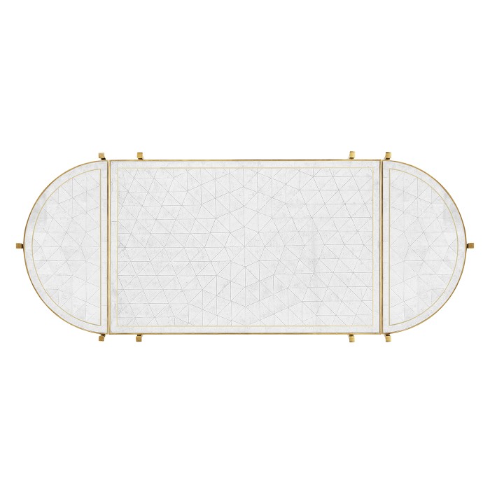 Églomisé & Gilded Iron Bunching Tables