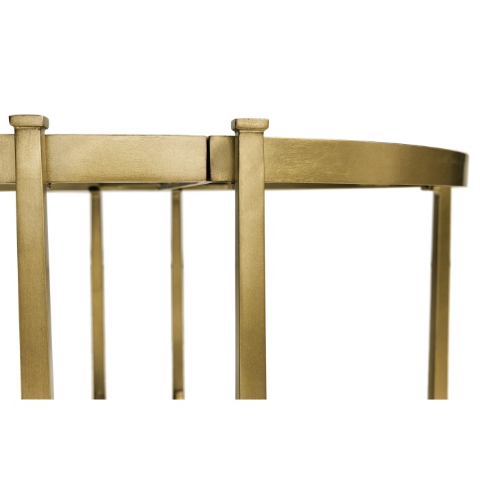 Églomisé & Gilded Iron Bunching Tables