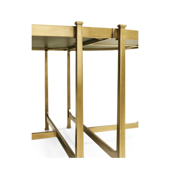 Églomisé & Gilded Iron Bunching Tables