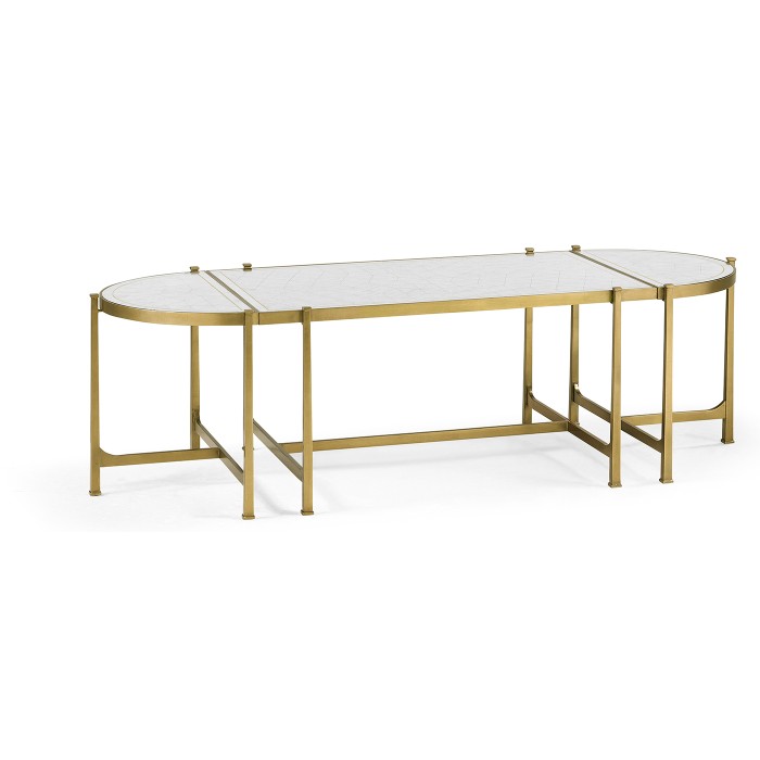 Églomisé & Gilded Iron Bunching Tables