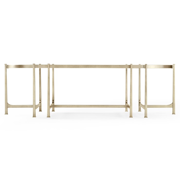 Églomisé & Silver Iron Bunching Tables