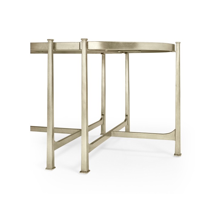 Églomisé & Silver Iron Bunching Tables