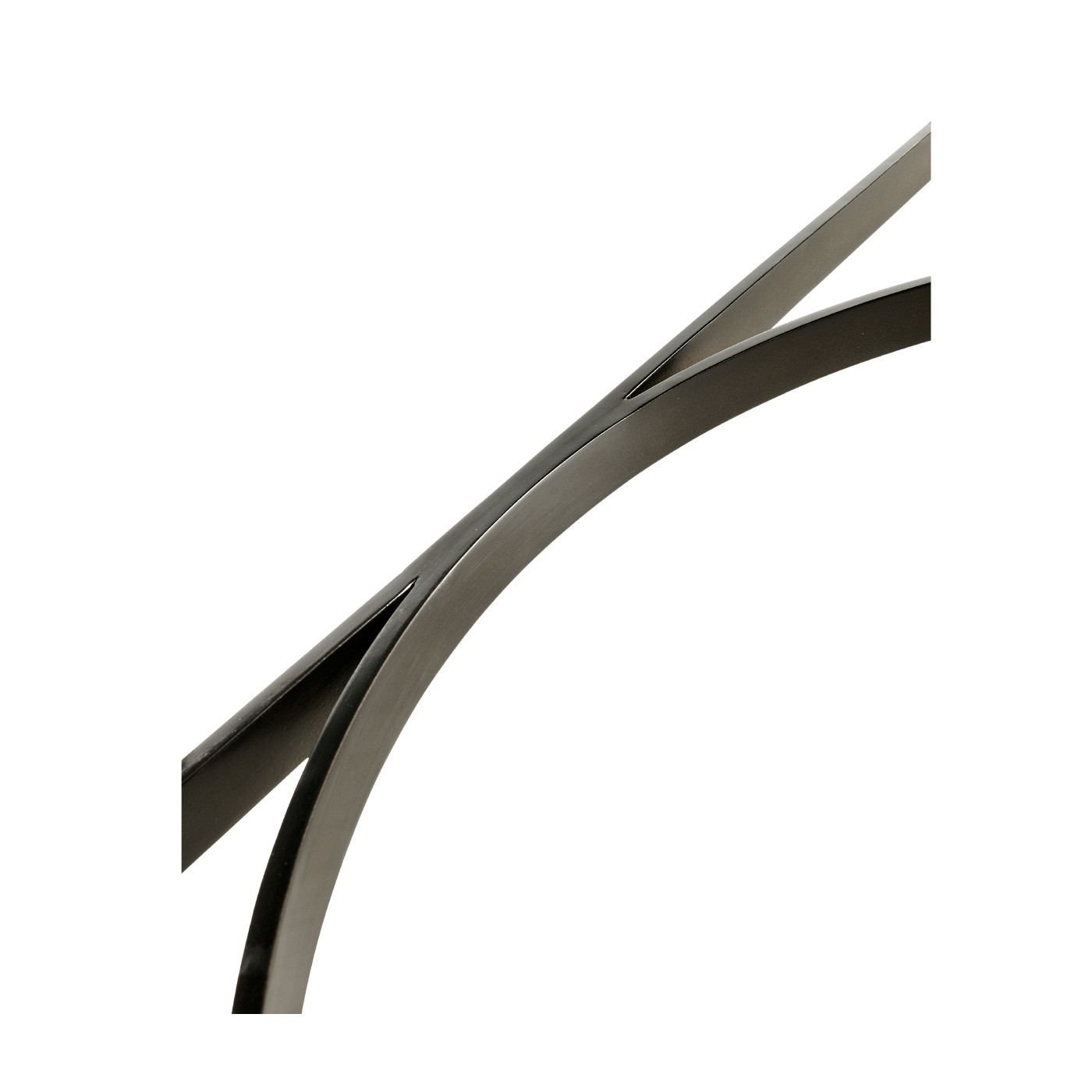 Large Églomisé & Bronze Iron Demilune Console