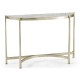 Large Églomisé & Silver Iron Demilune Console