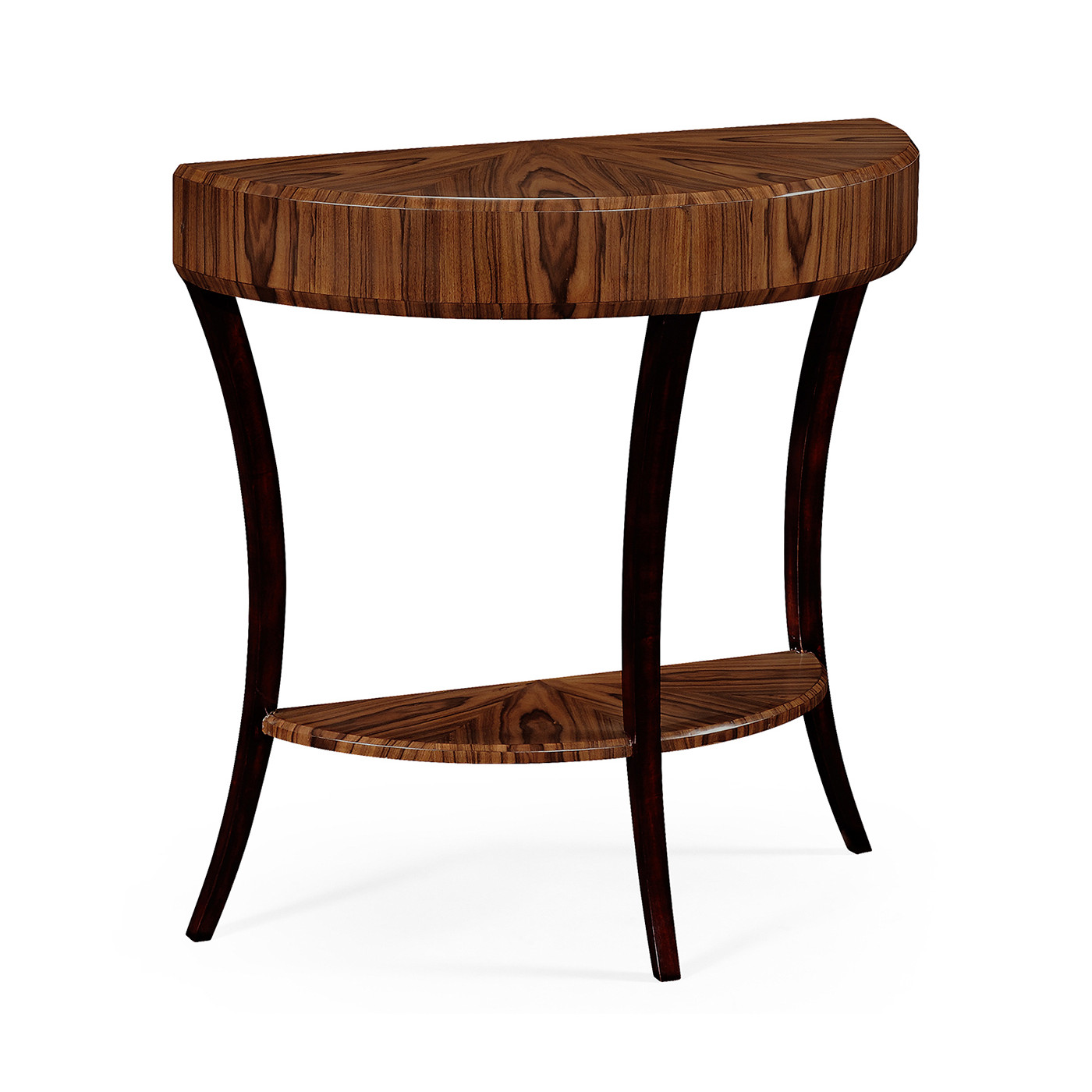 Art Deco Satin Small Demilune Console