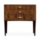 Art Deco curved chest of drawers with stainless steel handles (High lustre)