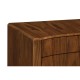 Art Deco curved chest of drawers with stainless steel handles (High lustre)