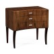 Art Deco curved chest of drawers with stainless steel handles (High lustre)
