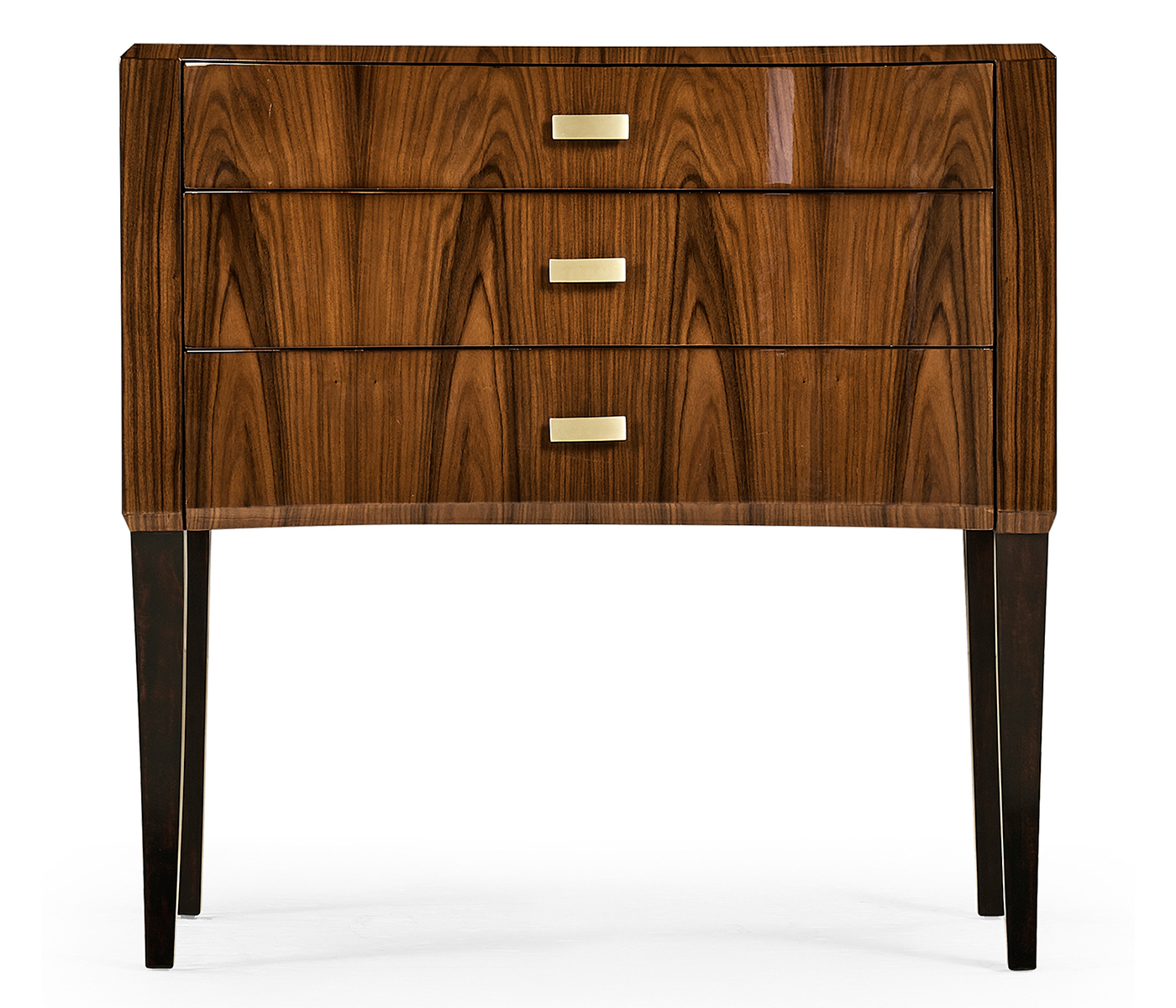 Art Deco High Lustre Curved Chest of Drawers