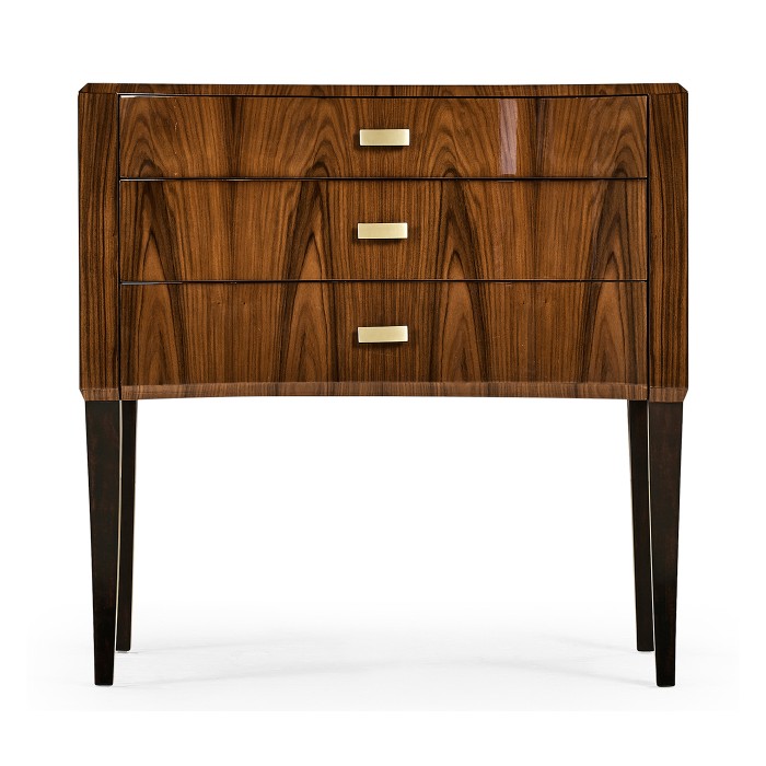 Art Deco High Lustre Curved Chest of Drawers