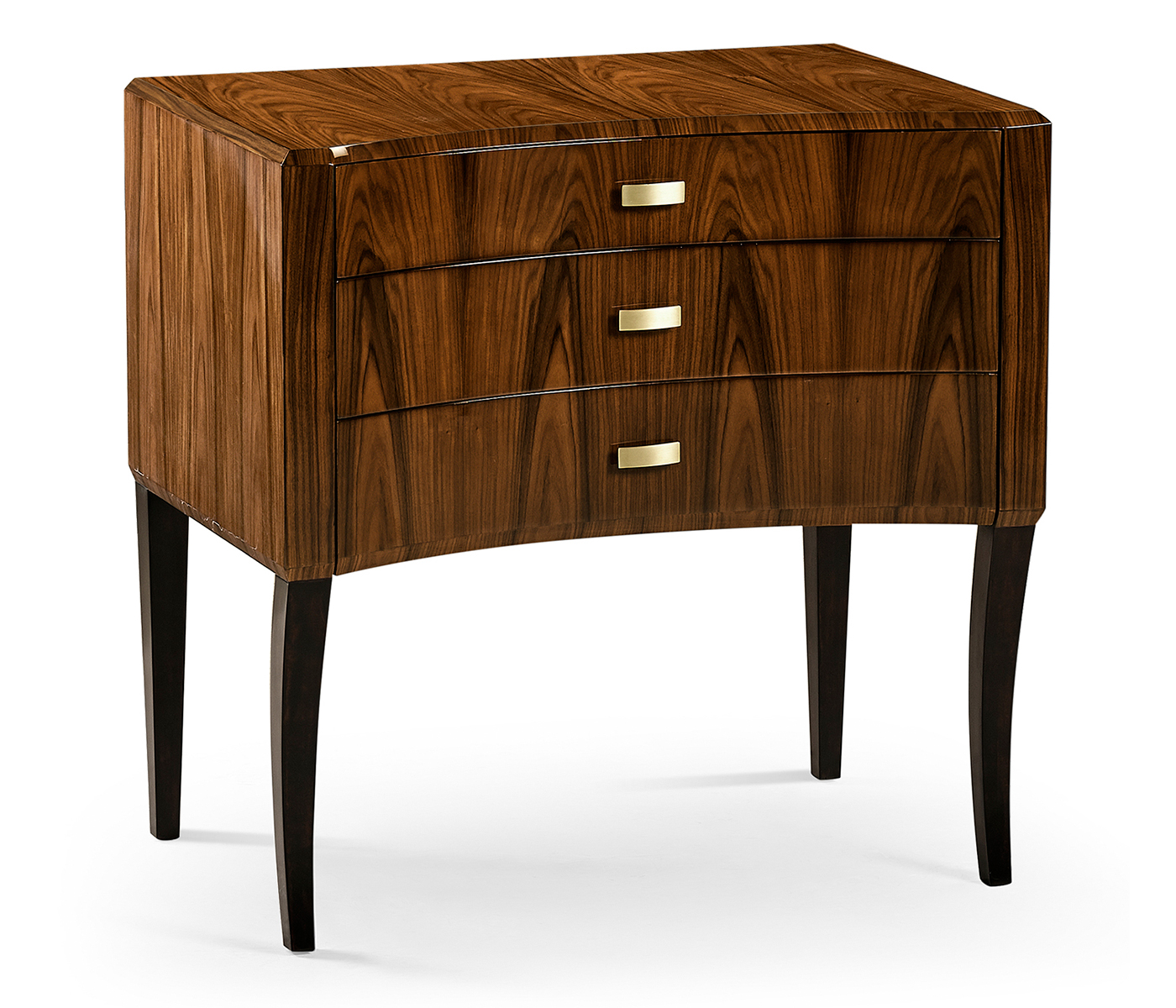 Art Deco High Lustre Curved Chest of Drawers