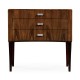 Art Deco curved chest of drawers with stainless steel handles (Satin)