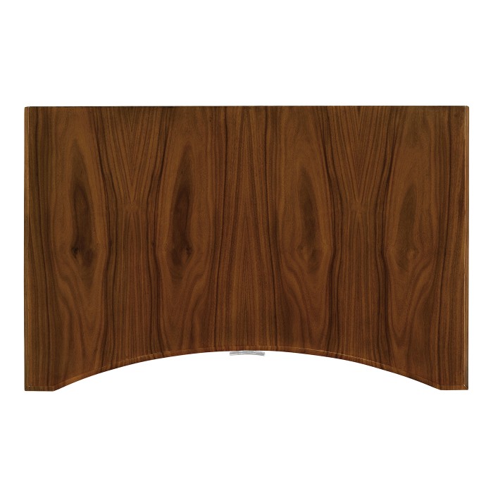 Art Deco curved chest of drawers with stainless steel handles (Satin)