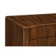 Art Deco curved chest of drawers with stainless steel handles (Satin)