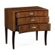 Art Deco curved chest of drawers with stainless steel handles (Satin)