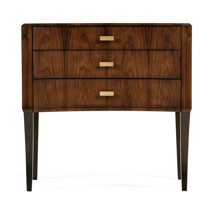 Art Deco Satin Curved Chest of Drawers