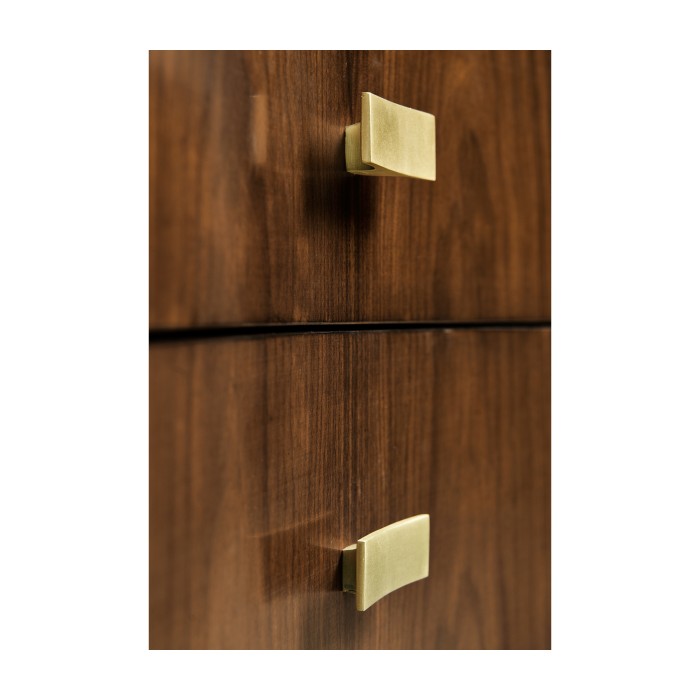 Art Deco Satin Curved Chest of Drawers