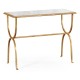 Églomisé & Gilded Iron Horseshoe Console