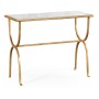Églomisé & Gilded Iron Horseshoe Console