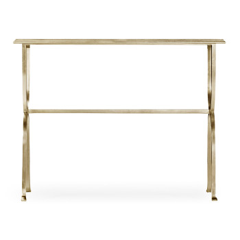 Églomisé & Silver Iron Horseshoe Console