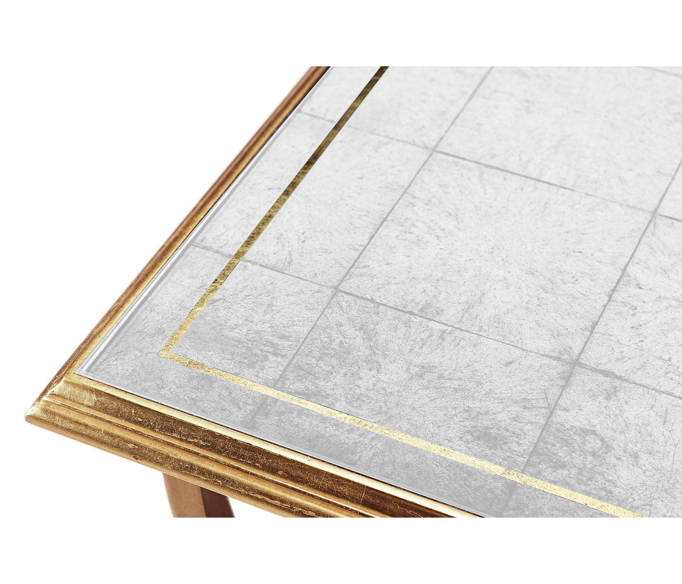 Églomisé & Gilded Iron Circles Console