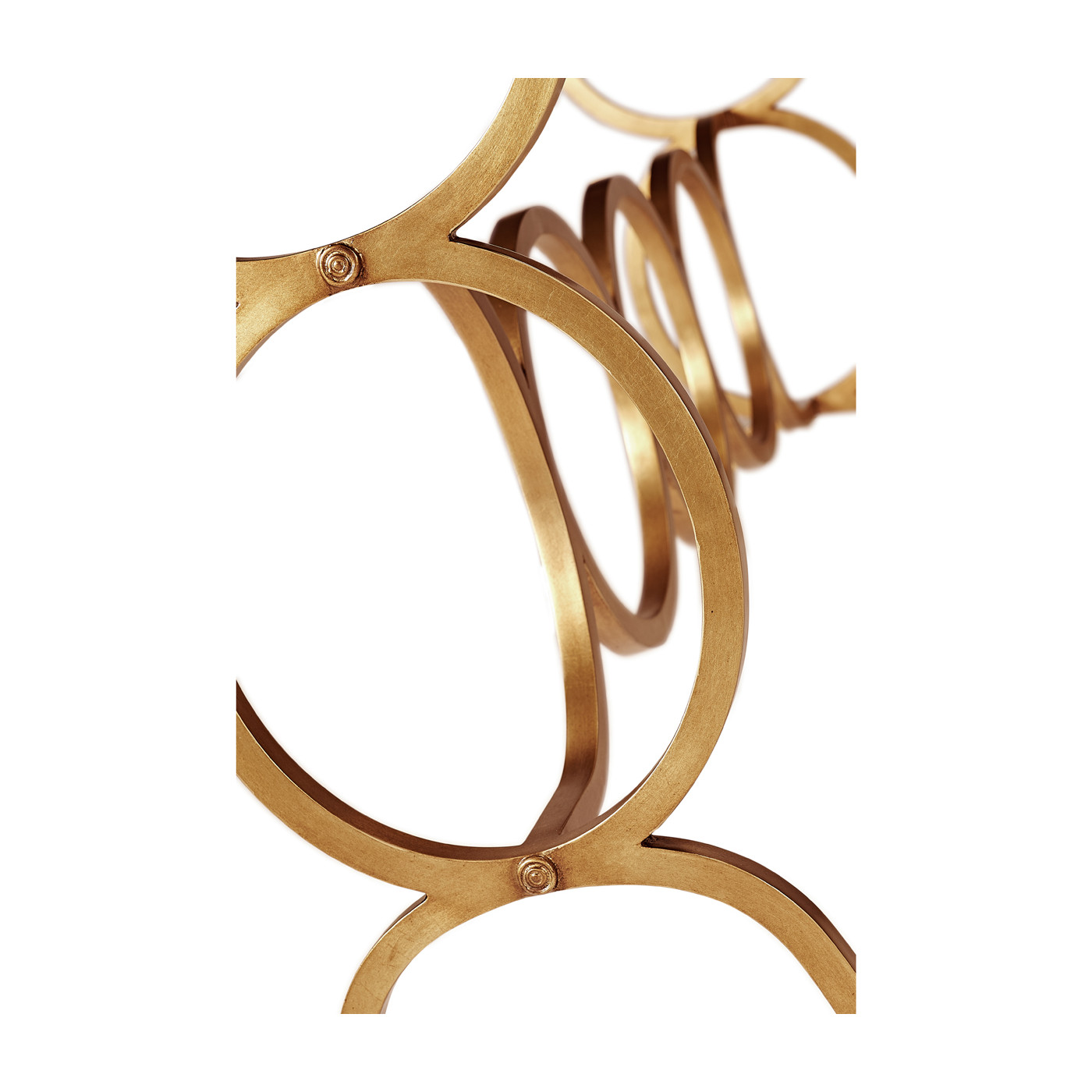 Églomisé & Gilded Iron Circles Console