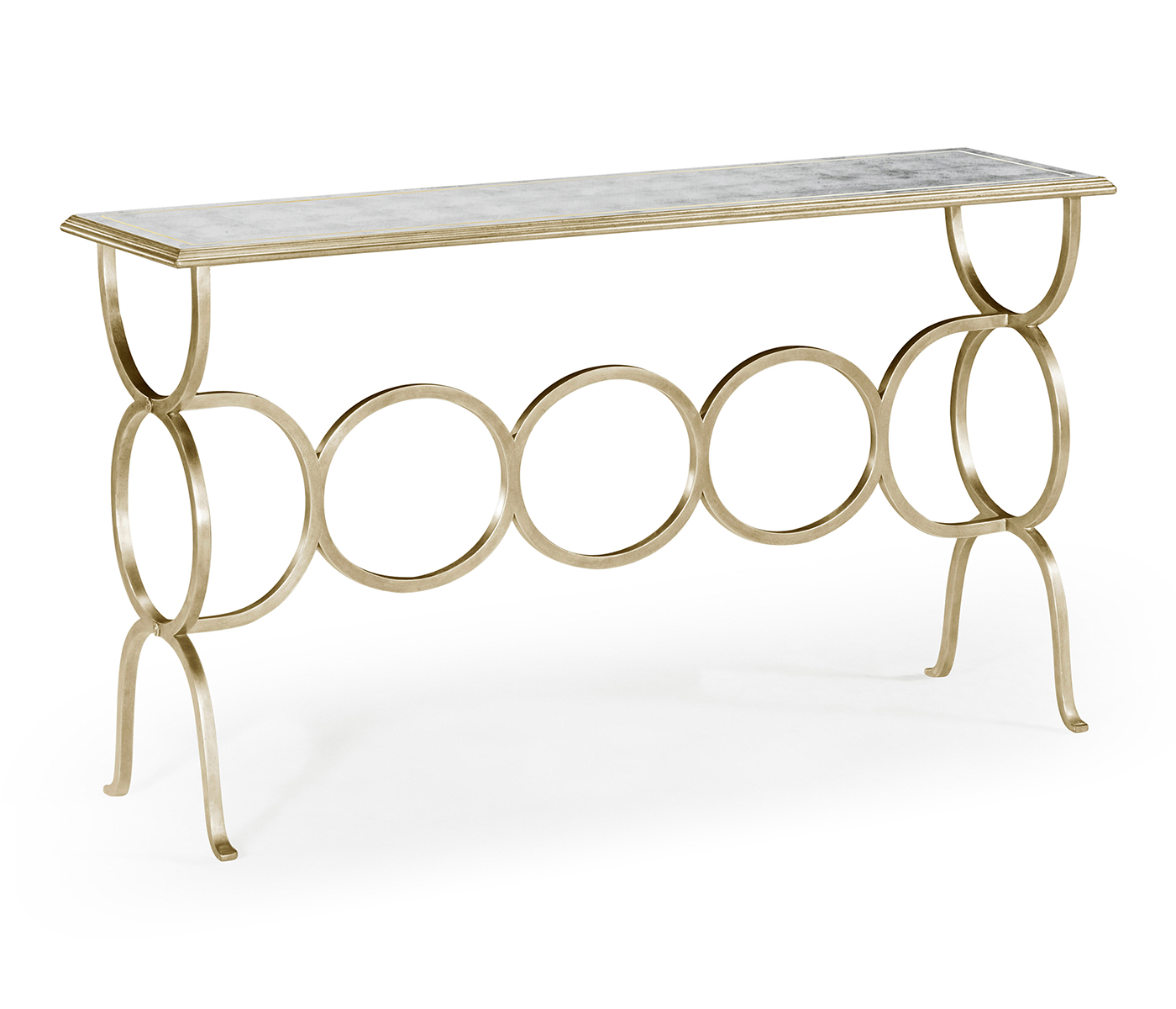 Églomisé & Silver Iron Circles Console