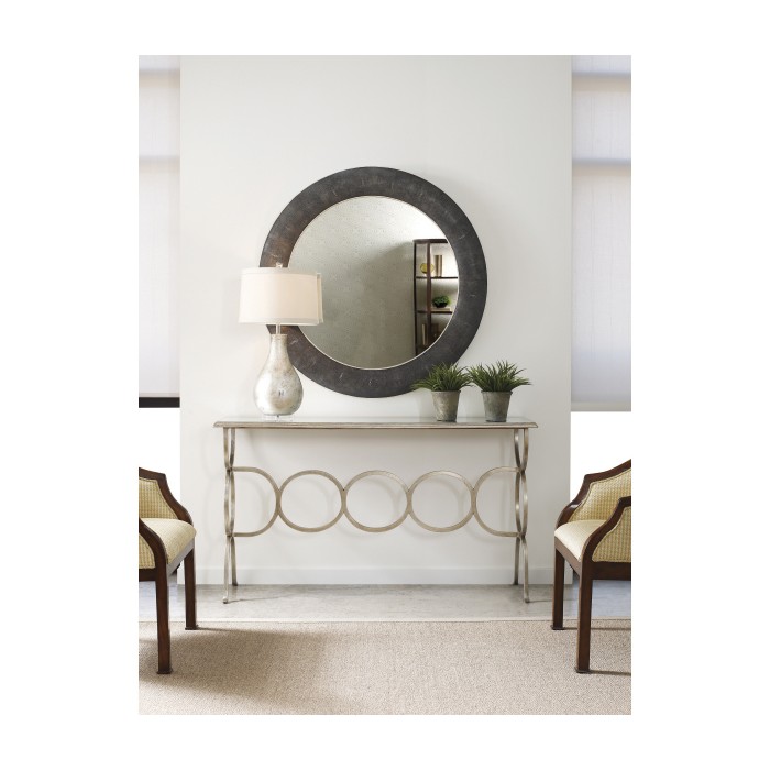 Églomisé & Silver Iron Circles Console