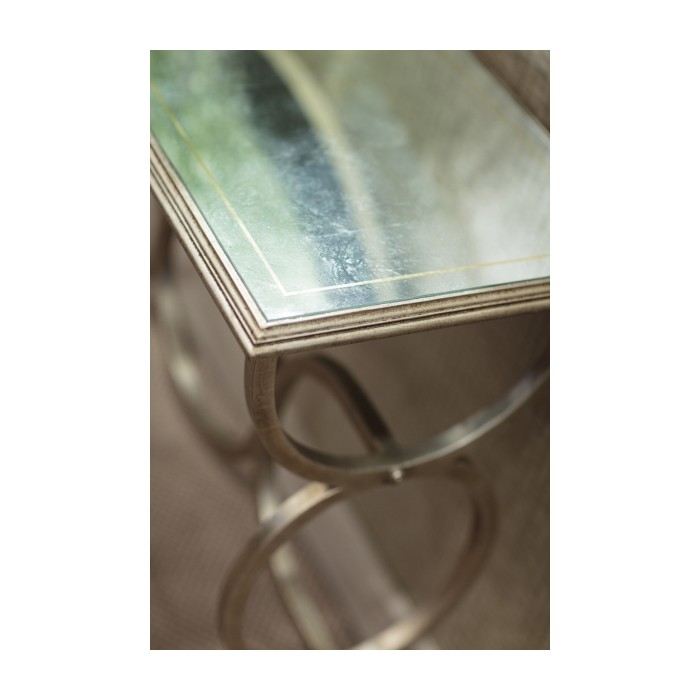 Églomisé & Silver Iron Circles Console