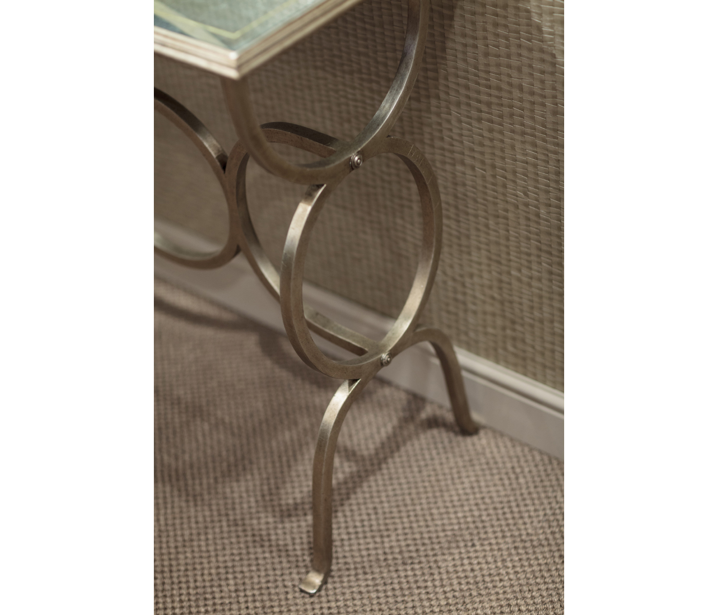 Églomisé & Silver Iron Circles Console