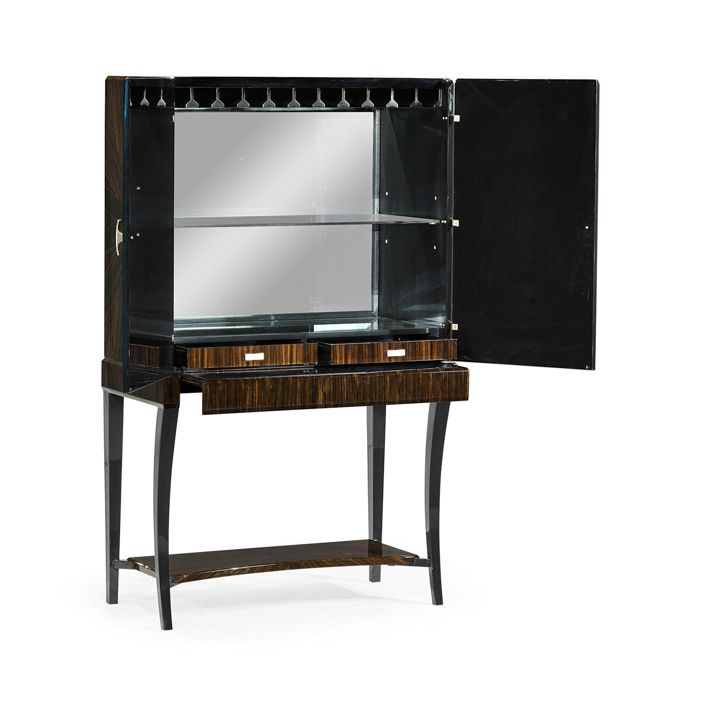 Art Deco Macassar Ebony High Lustre Drinks Cabinet