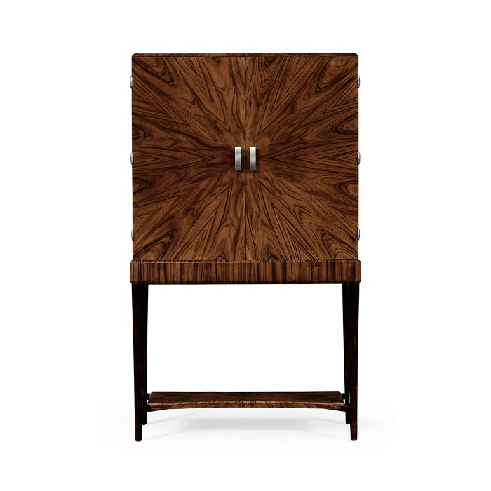 Art deco drinks cabinet with stainless steel (Satin)