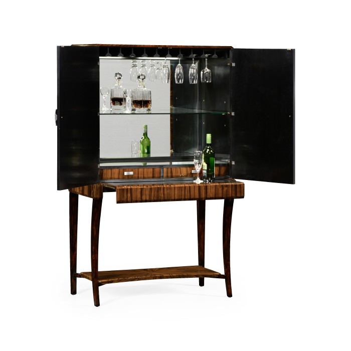 Art deco drinks cabinet with stainless steel (Satin)