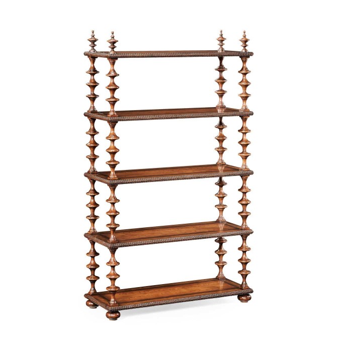 Gadrooned five-tier étagère